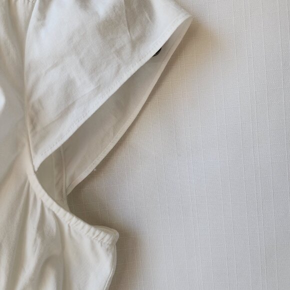 ✨Rampage Vintage White Ruffle Peplum Blouse Women's Size M Elegant Victorian Y2K - Picture 8 of 15